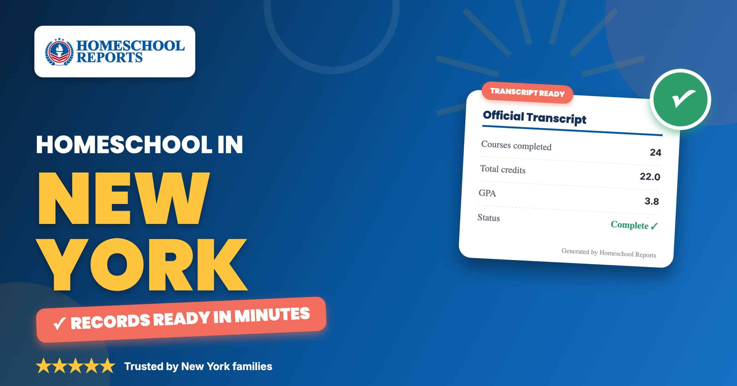 Homeschooling in New York — attendance records, report cards and transcripts made easy with Homeschool Reports
