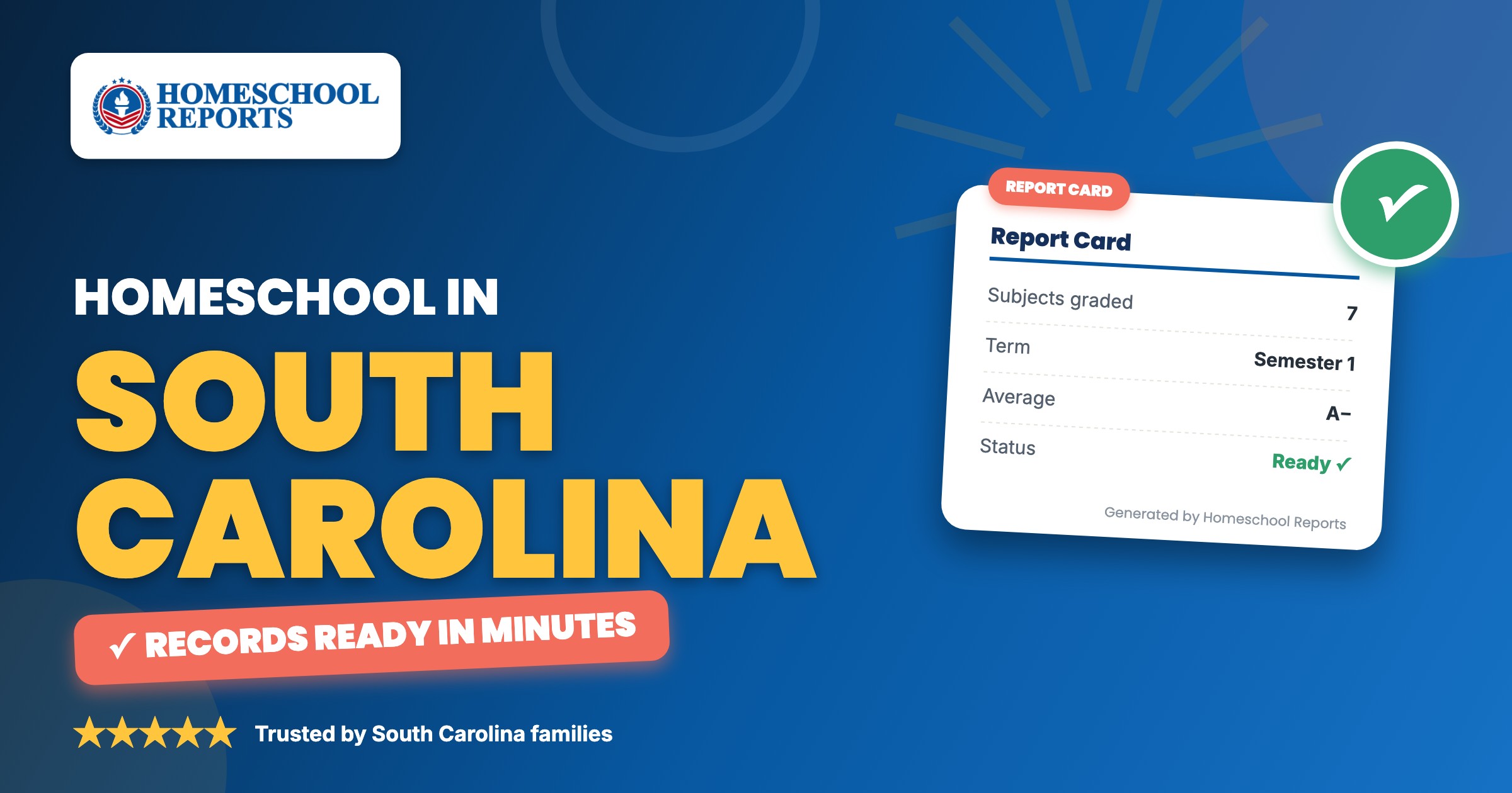 Homeschooling in South Carolina — attendance records, report cards and transcripts made easy with Homeschool Reports