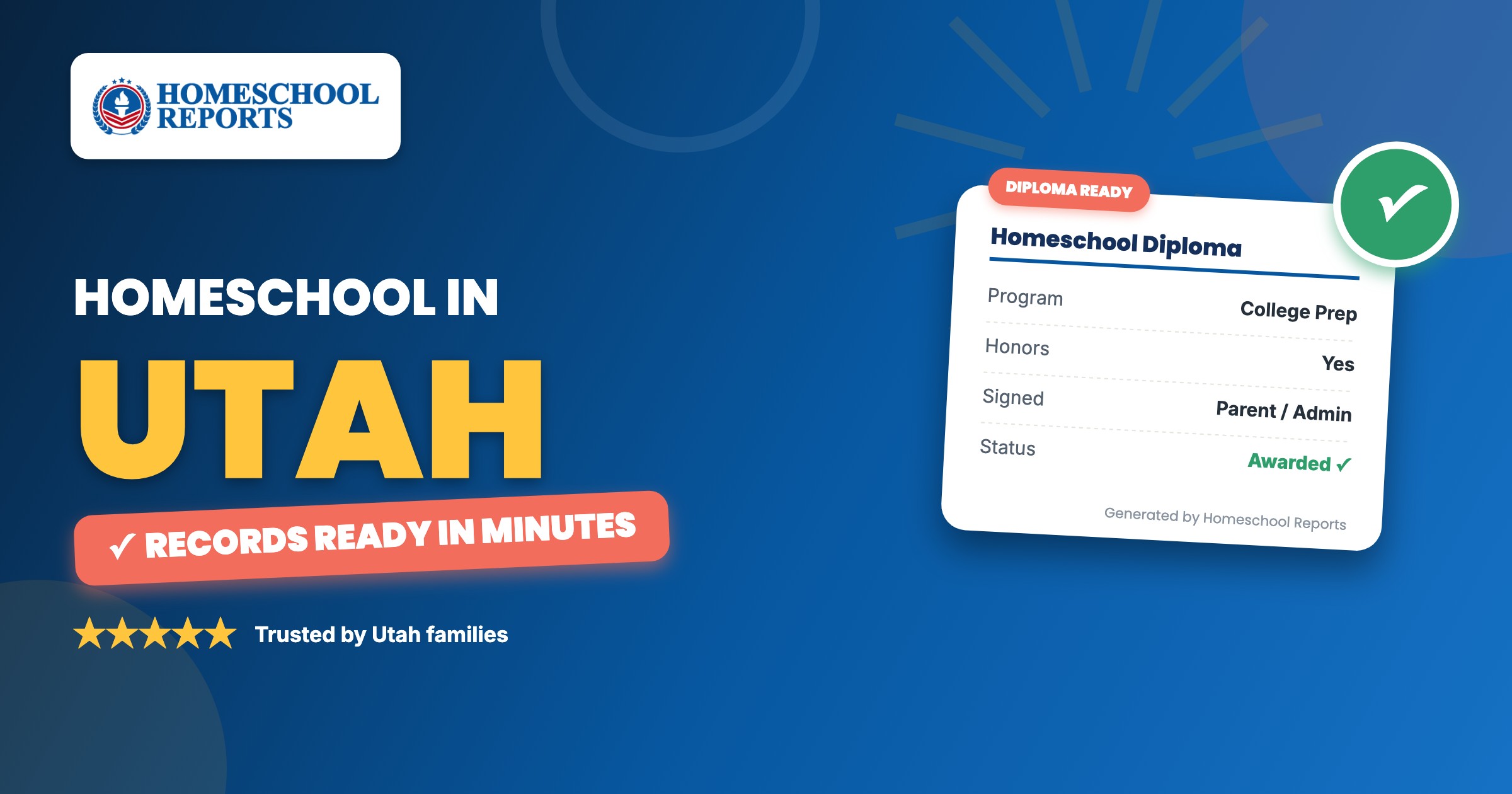 Homeschooling in Utah — attendance records, report cards and transcripts made easy with Homeschool Reports